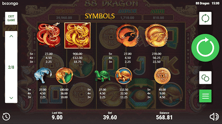 88 Dragon slot symbols