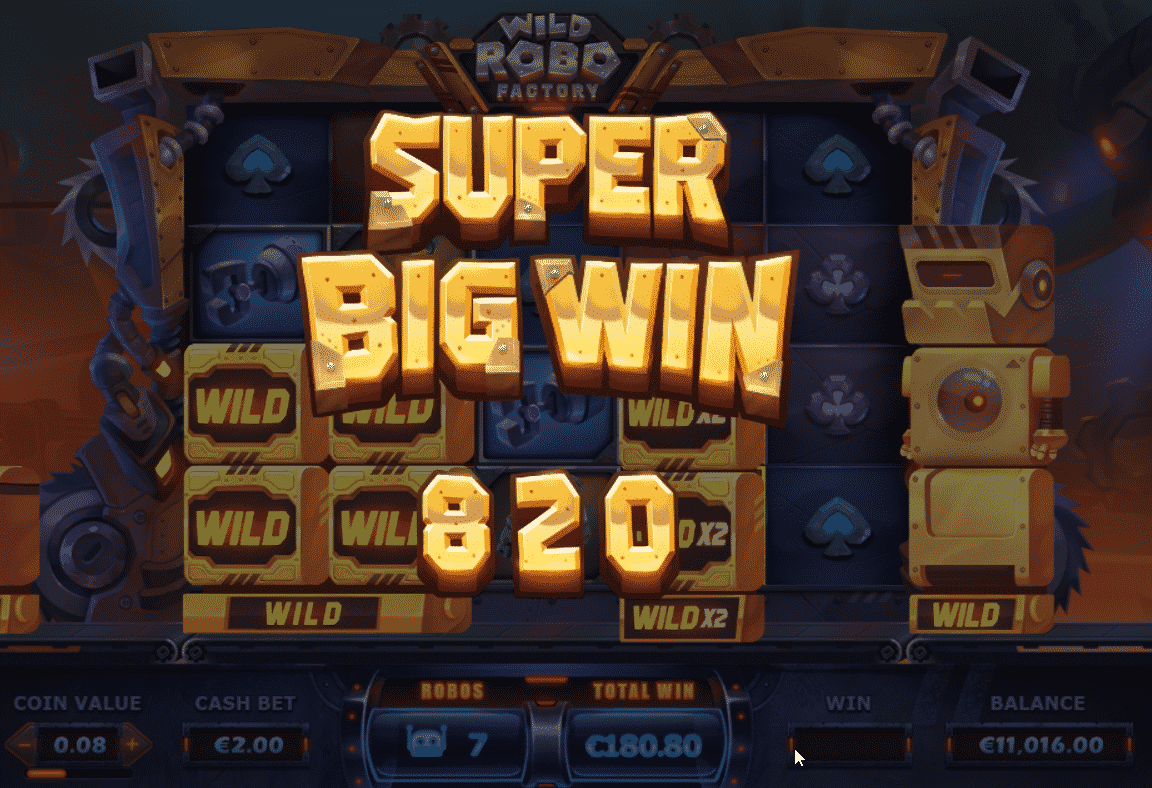 big win wild robo factory